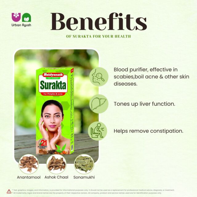 🌿 Baidyanath Surakta Syrup 🌿

Baidyanath Surakta Syrup is an Ayurvedic medicine with 21 hand-picked ingredients that purify the blood. It effectively removes toxins, clears acne, and alleviates skin troubles, imparting a natural glow to your skin. 🌟

#Baidyanath #SuraktaSyrup #Ayurveda #ClearSkin #NaturalGlow #HealthySkin